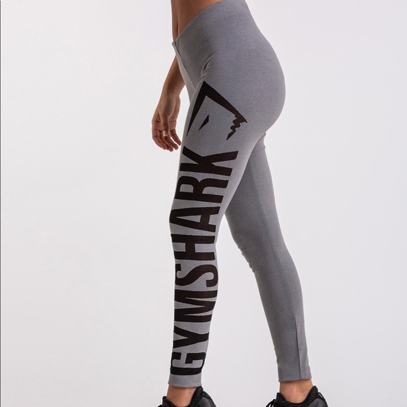 Gymshark Pants - GYMSHARK BURNOUT LEGGINGS GRAY/BLACK M/S/L